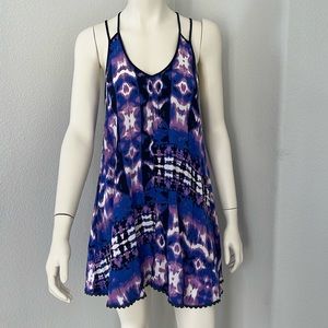En Creme Purple Tie Dye Boutique Dress S/M